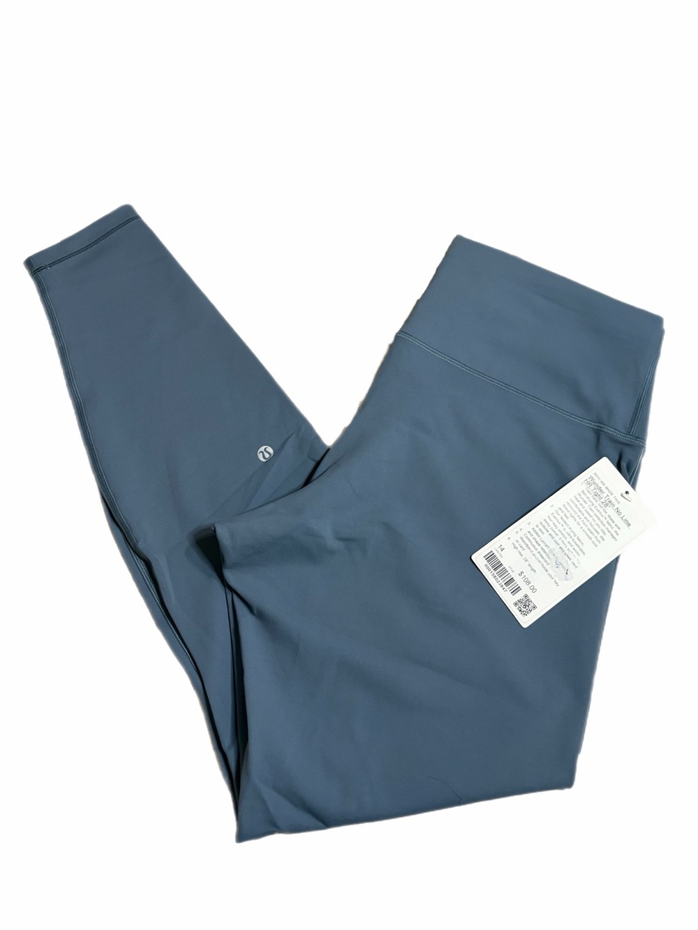 NWT Lululemon Wunder Train No Line High-Rise Tight 28” (Steel Blue) Size 14